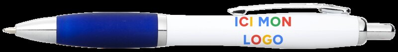 Stylo bille avec corps blanc et grip coloré Nash (encre noire)