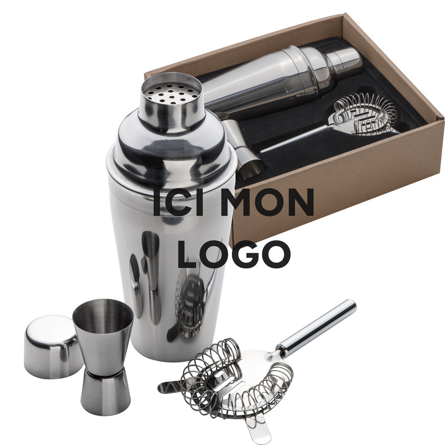 Set à cocktail en métal, 3-pièces Messina