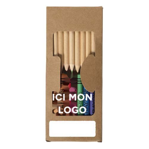 Kit de crayons et crayons gras colorés 19 pièces Lucky