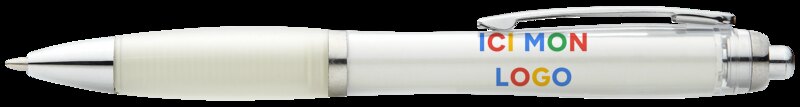 Stylo bille avec corps et grip colorés Nash (encre bleue)