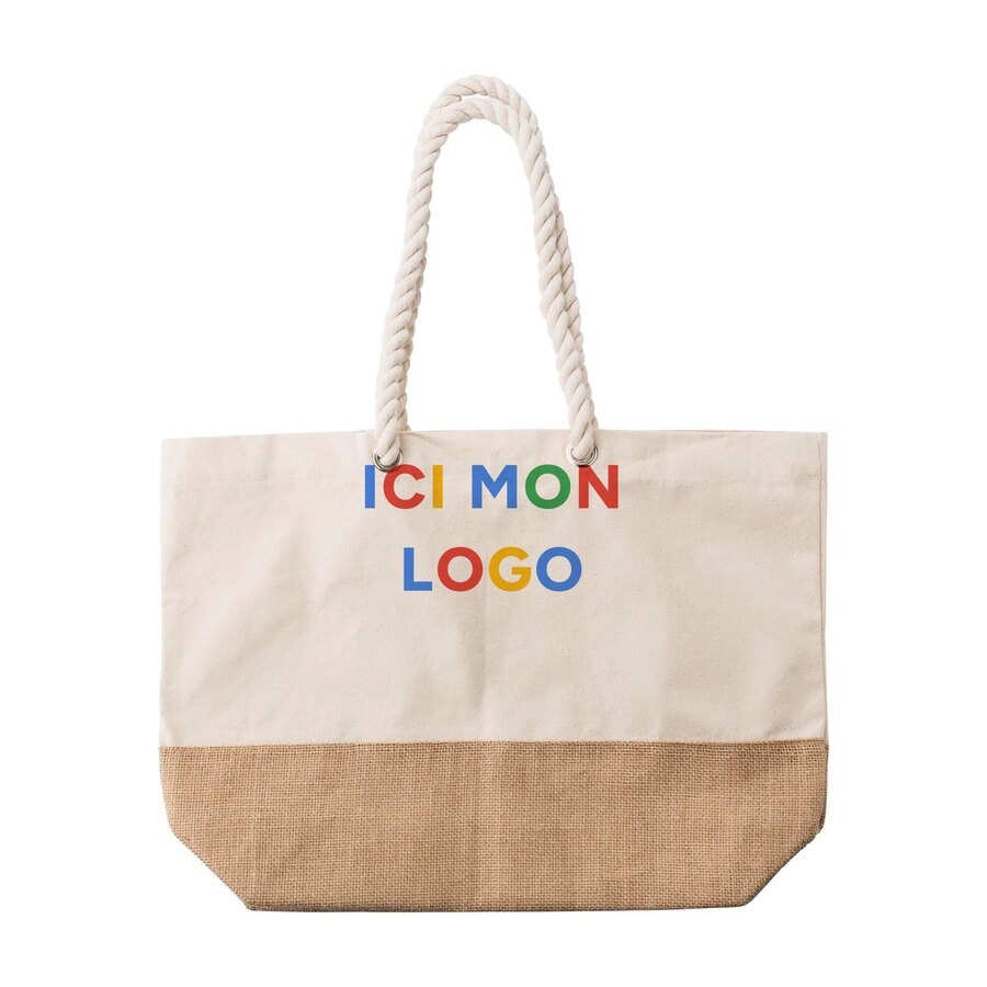 Sac shopping Diego | Coton 280 g/m² | Fond jute