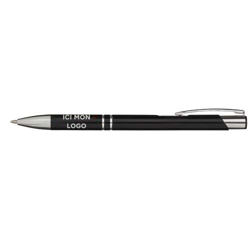 Stylo bille rétractable en aluminium Moneta (encre bleue)