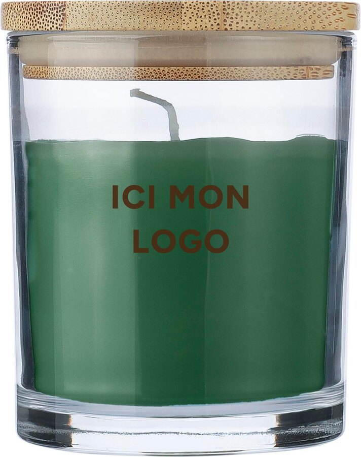 Bougie Riven | Verre avec couvercle bambou