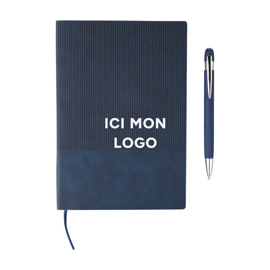 Set carnet Tarek | Simili-cuir | A5 | Avec stylo bille