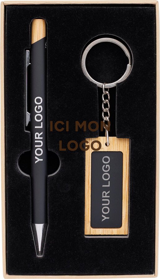 Coffret cadeau Zaid | Stylo à bille et porte-clés