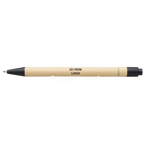 Stylo bille en carton recyclé et plastique de maïs Berk (encre noire)