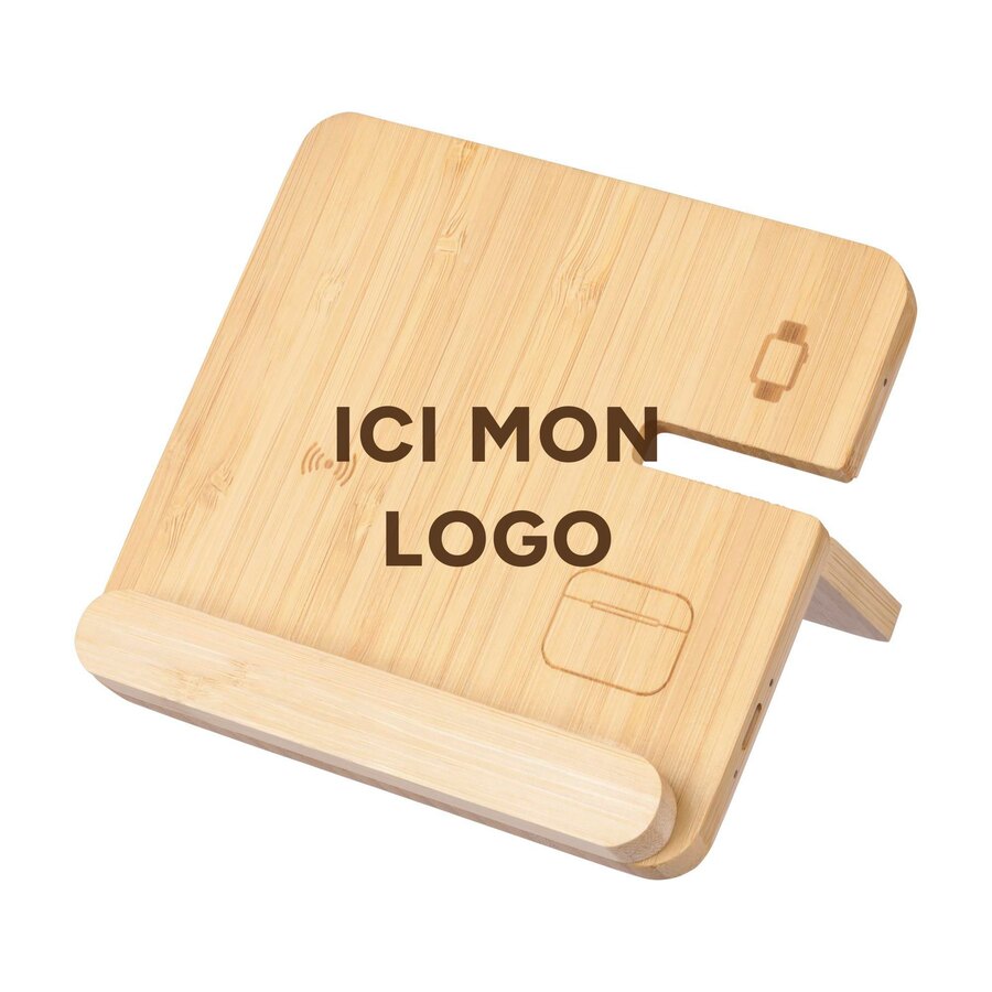 Chargeur sans fil Tribu | Bambou | 3-en-1