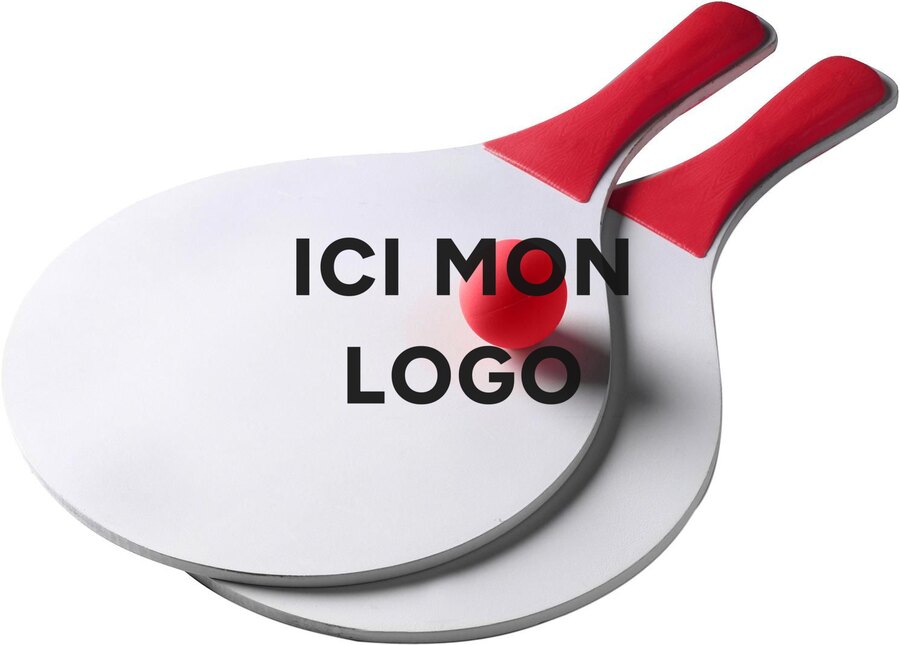 Set de raquettes de plage Fabien | Bois | 2 raquettes et balle