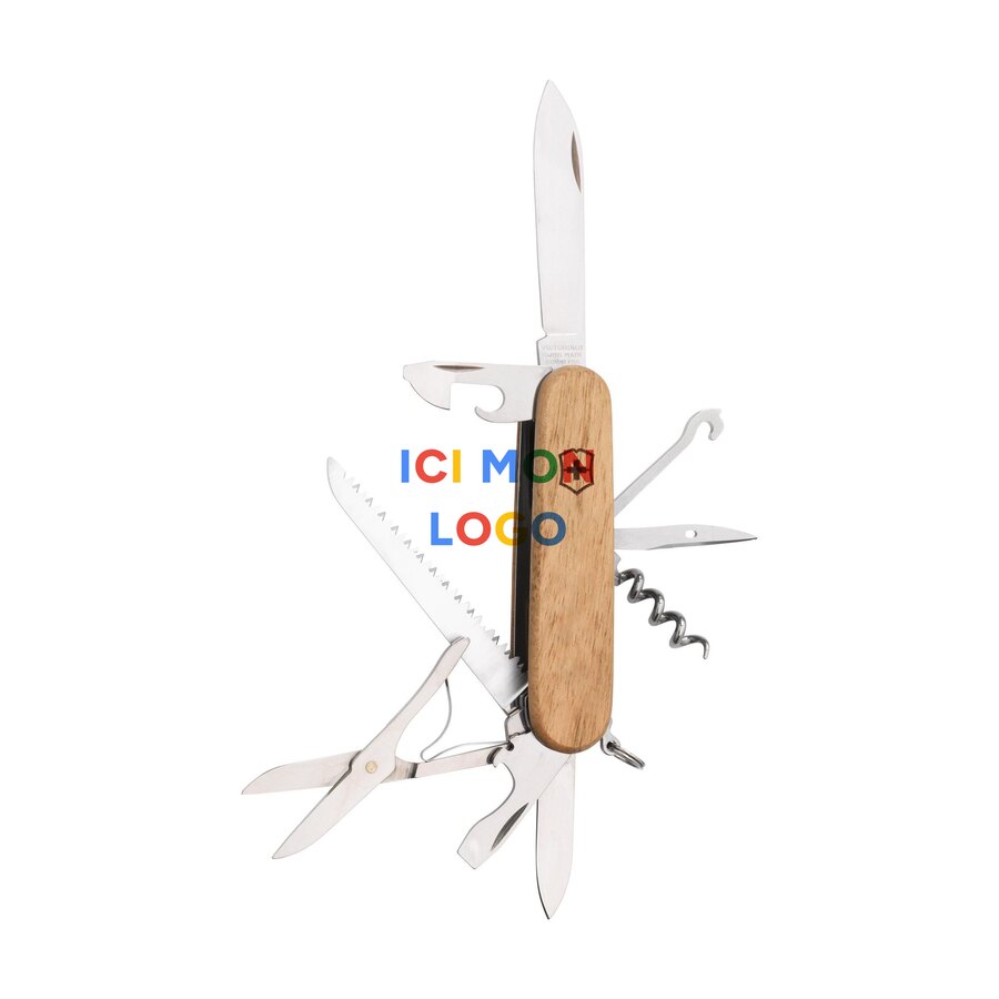 Victorinox couteau de poche Huntsman Wood | Coffret cadeau | 13 fonctions