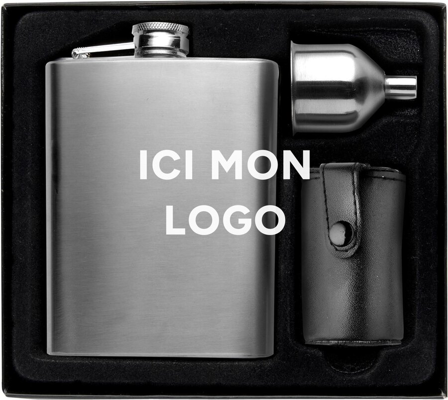 Set flasque Brittany | Inox 304 | 220 ml | 4 tasses