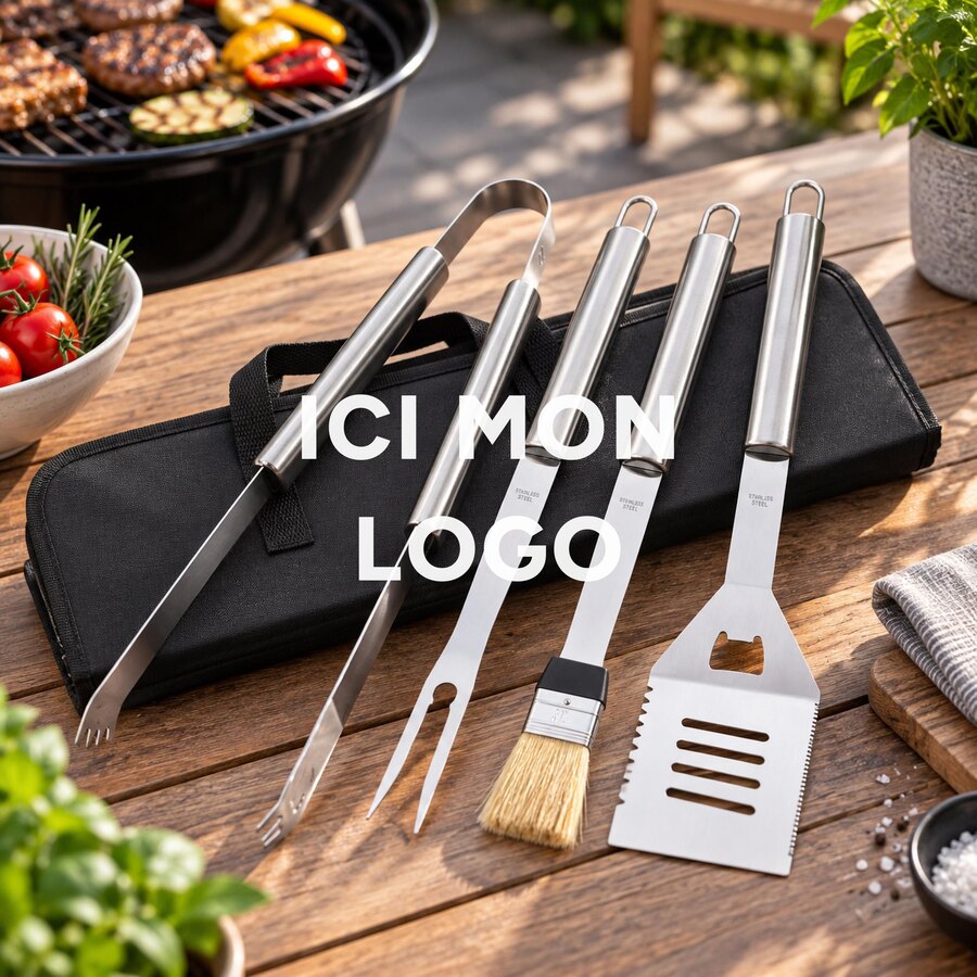 Set barbecue Silas | Inox | 4 pcs