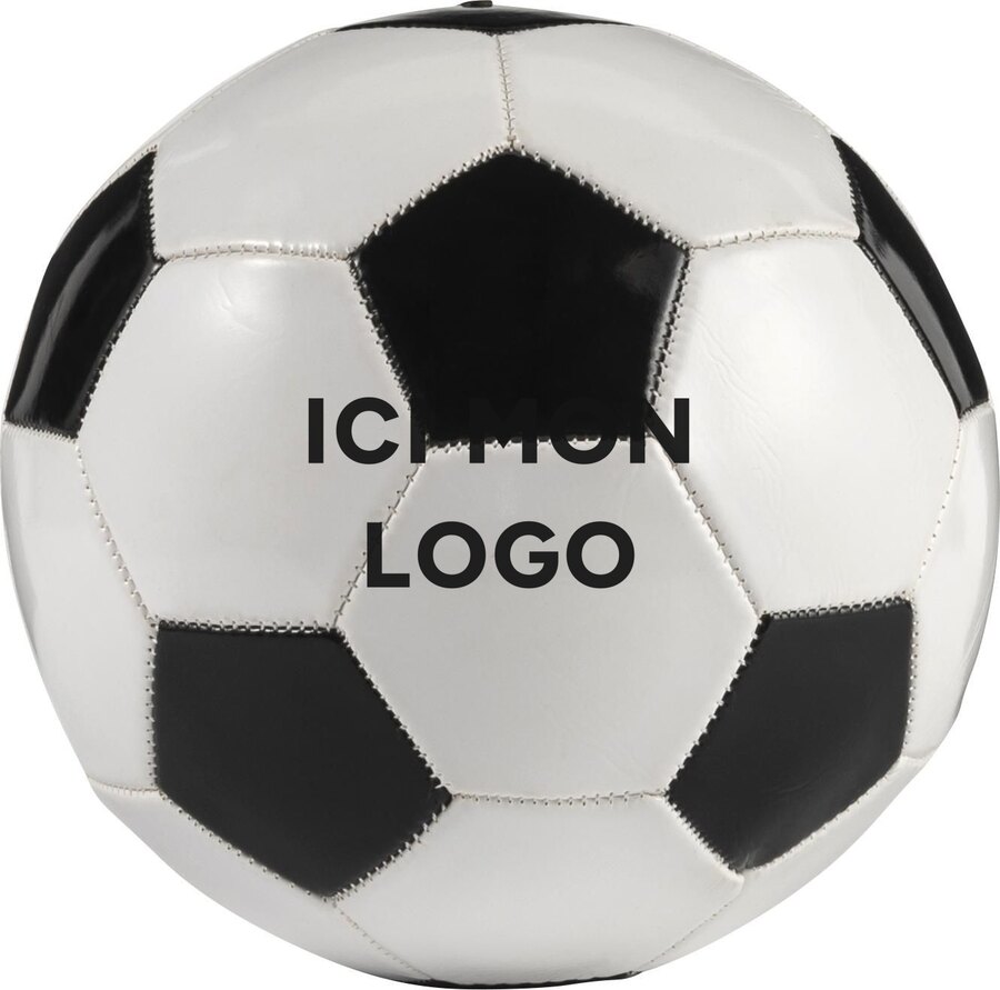 Ballon de football Ariz | Plastique | Taille 5 | Classique noir et blanc
