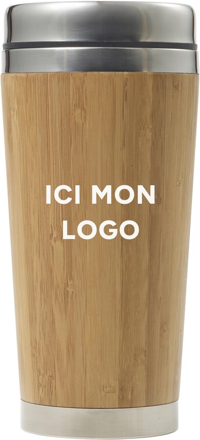 Gobelet thermos Sabine | Bambou et inox | 400 ml
