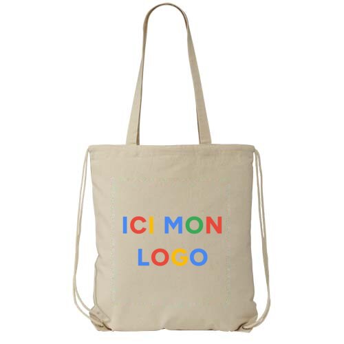 Sac à dos en coton 240 g/m² avec cordon de serrage Eliza 6L