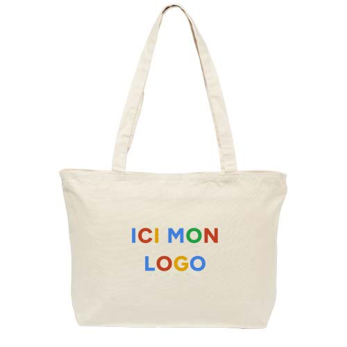 Sac shopping zippé coton 320 g/m² Ningbo 15L