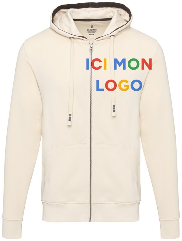 Sweat shirt à capuche full zip unisex de 300 g/m² Arora
