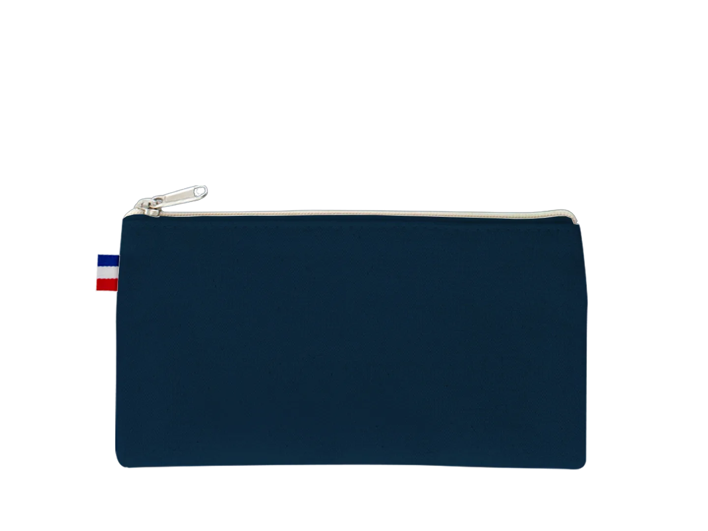 Trousse plate zippée coton 240 g/m² – confectionnée en France