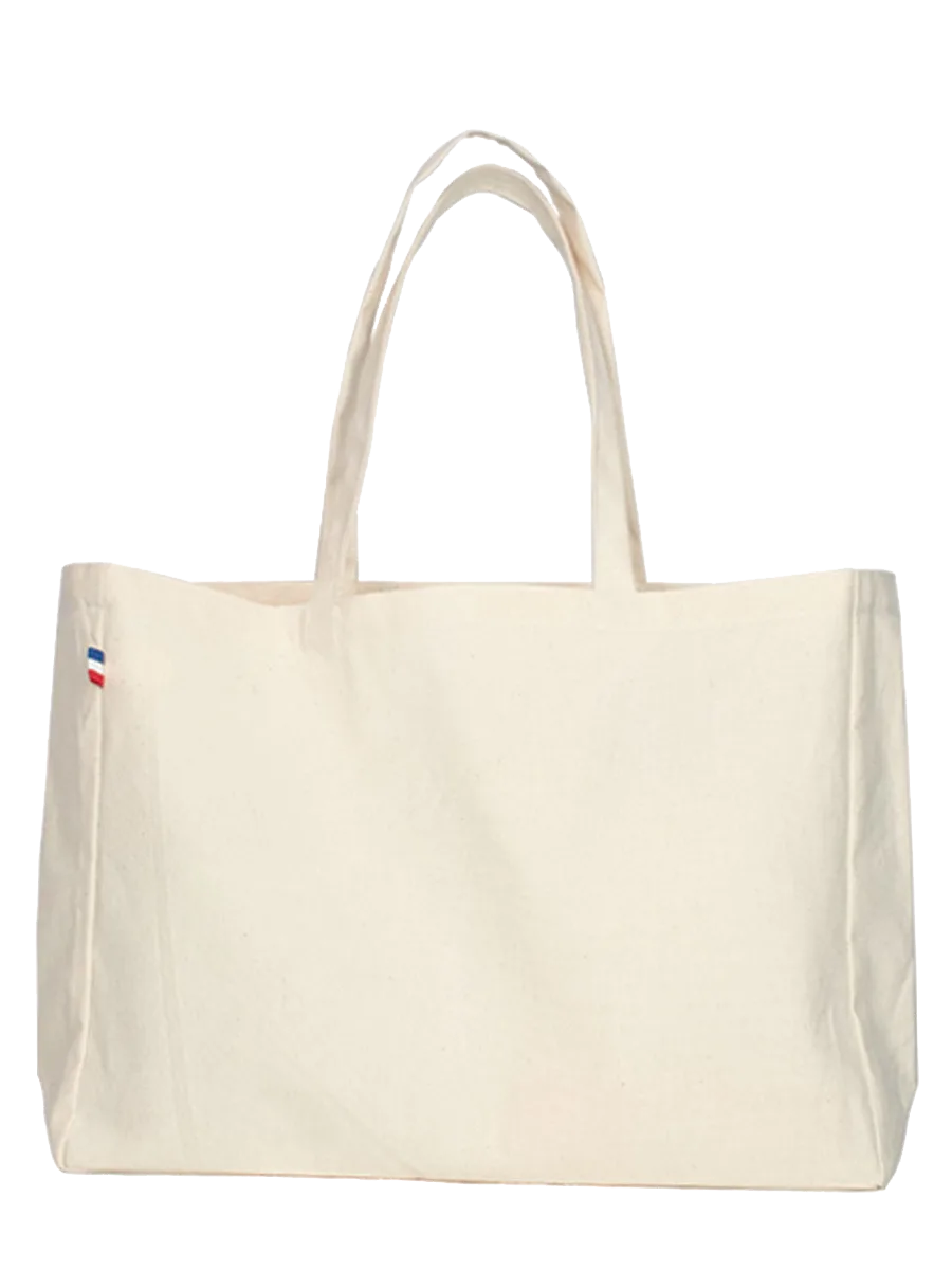 Grand sac cabas à soufflet total 240 g/m² – confectionné en France