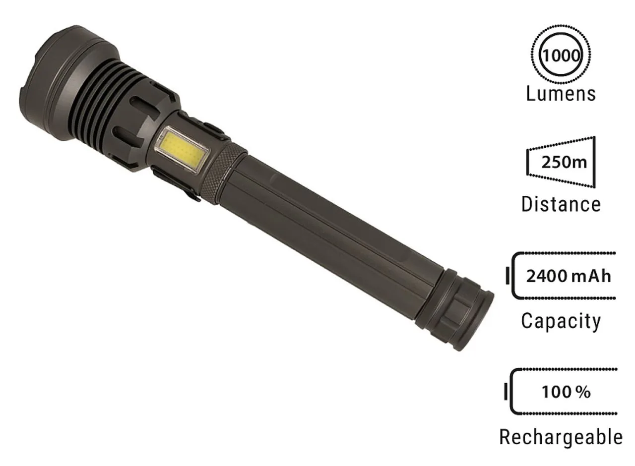 Lampe-torche rechargeable 3 en 1 'Rigel' (XL)