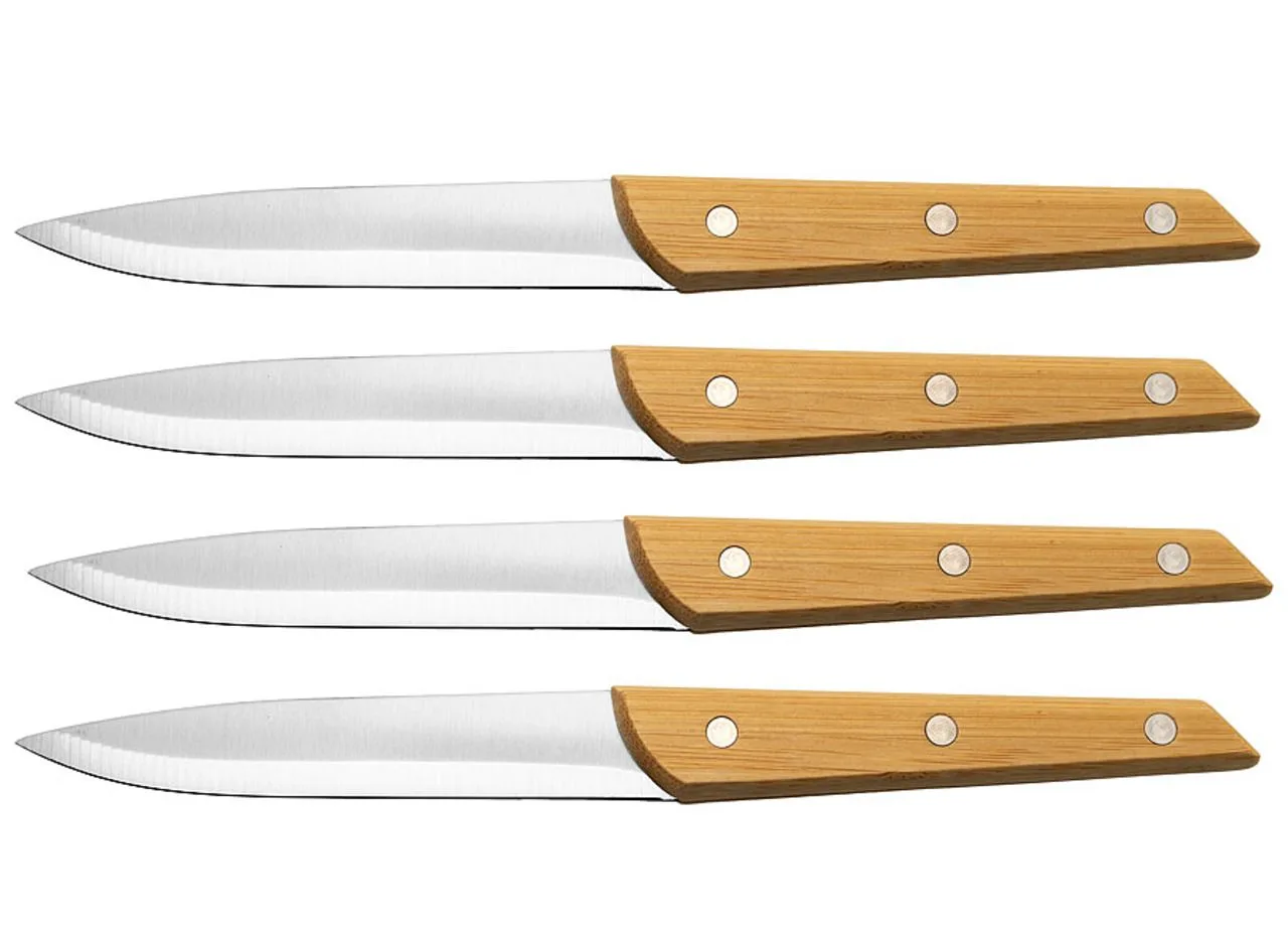 Vue 4 de Set de 4 couteaux de table 'Alta', bambou