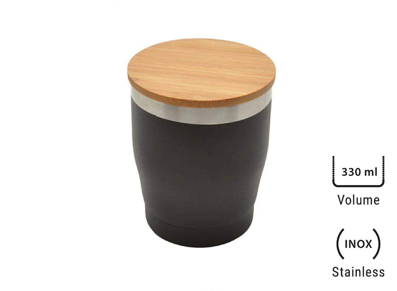 Mug isotherme 'Nagano' avec couvercle en bambou (L)