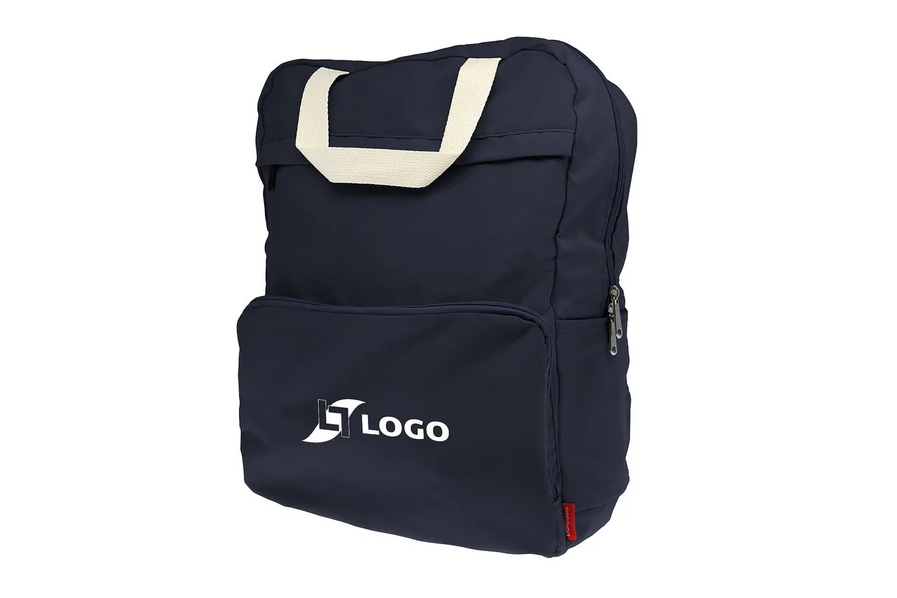 Vue 2 de Sac à dos pliable 'Cordoba', polycoton bleu nuit