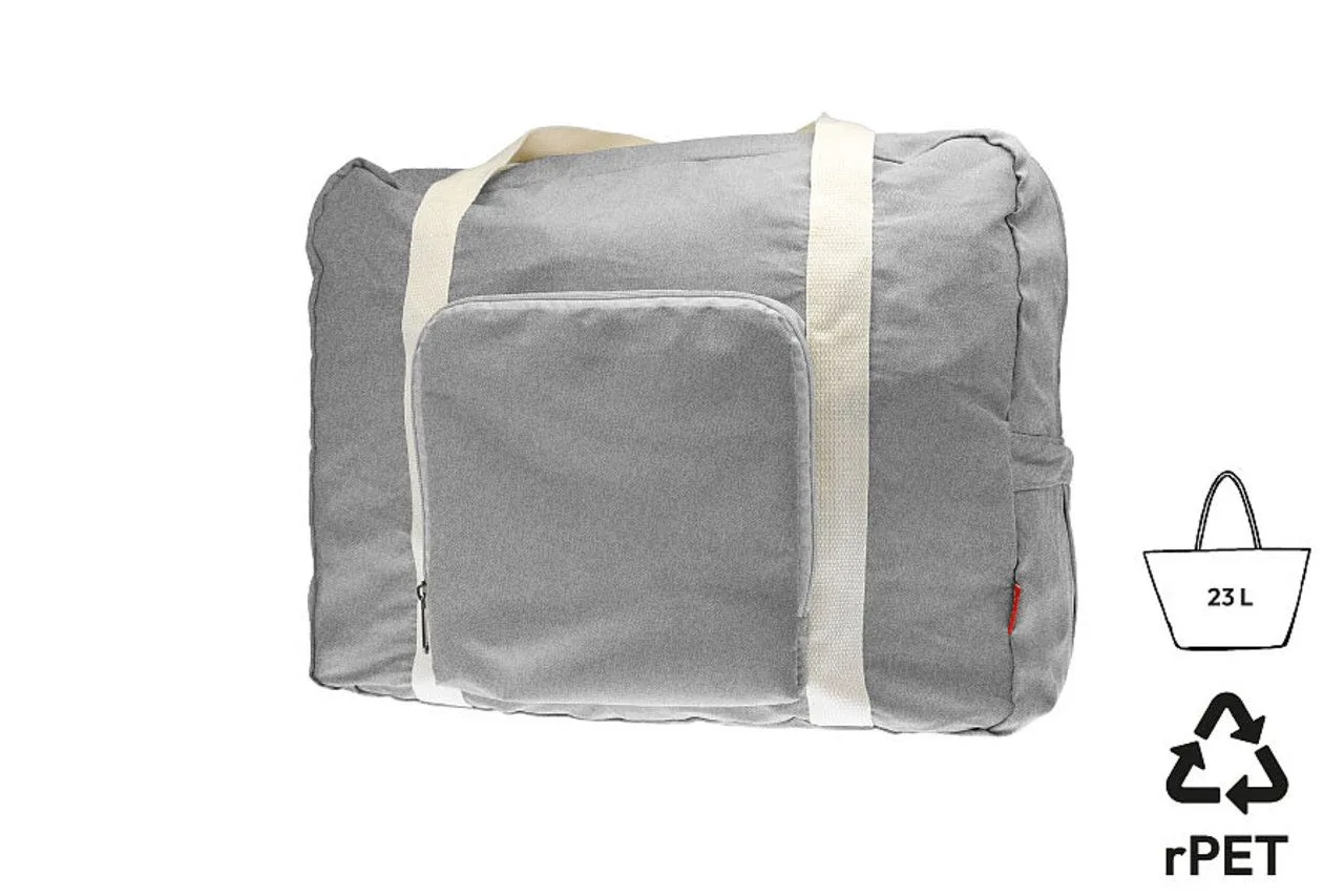 Sac de voyage pliable 'Tenerife', gris chiné RPET