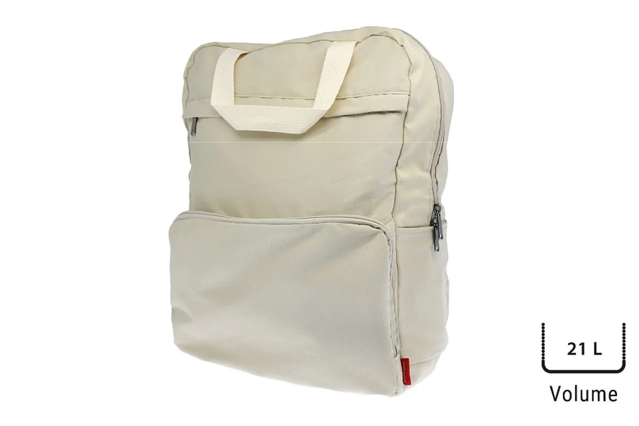 Sac à dos pliable 'Cordoba', polycoton beige