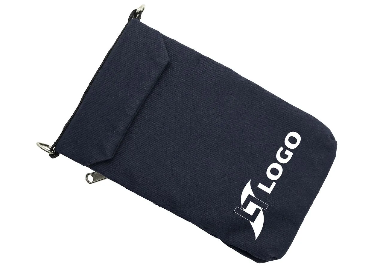 Vue 2 de Pochette 'Toledo', polycoton bleu nuit