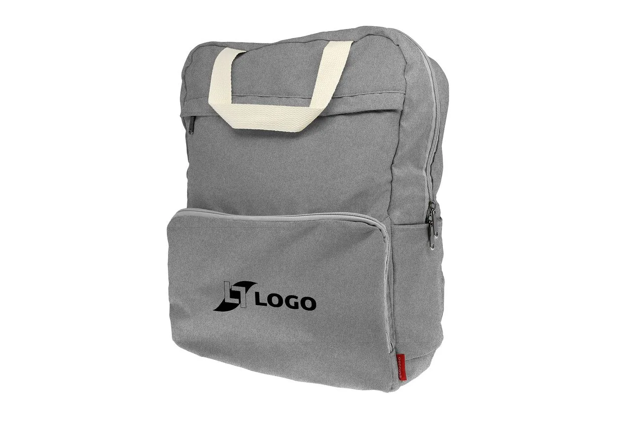Vue 2 de Sac à dos pliable 'Cordoba', gris chiné RPET