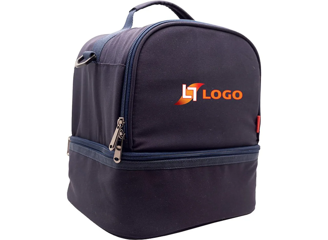 Vue 2 de Sac à bento isotherme 'Uji', polycoton bleu nuit
