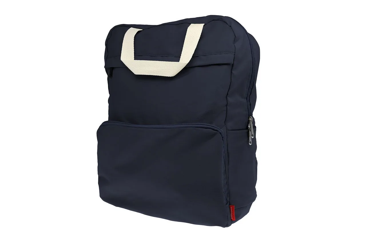 Vue 4 de Sac à dos pliable 'Cordoba', polycoton bleu nuit