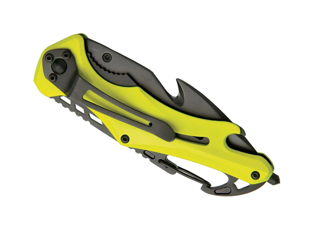 Vue 5 de Couteau de sécurité 'Emergency', jaune fluo