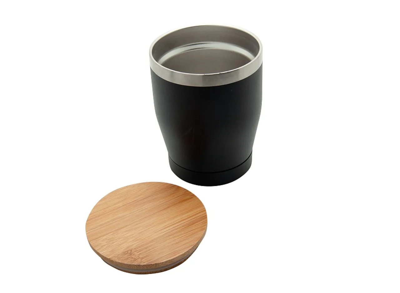 Vue 3 de Mug isotherme 'Nagano' avec couvercle en bambou (L)