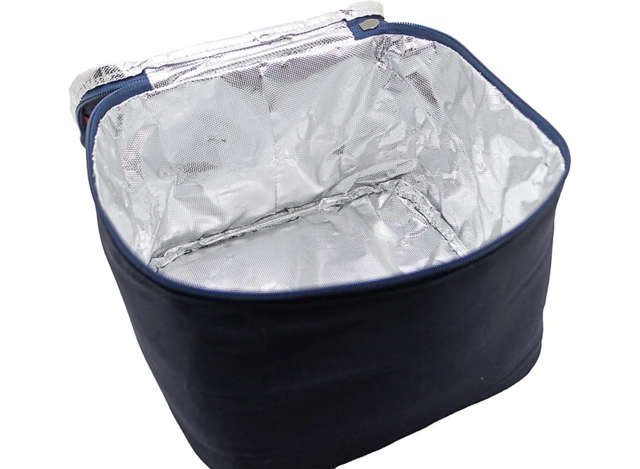 Vue 5 de Sac à bento isotherme 'Sendai', polycoton bleu nuit