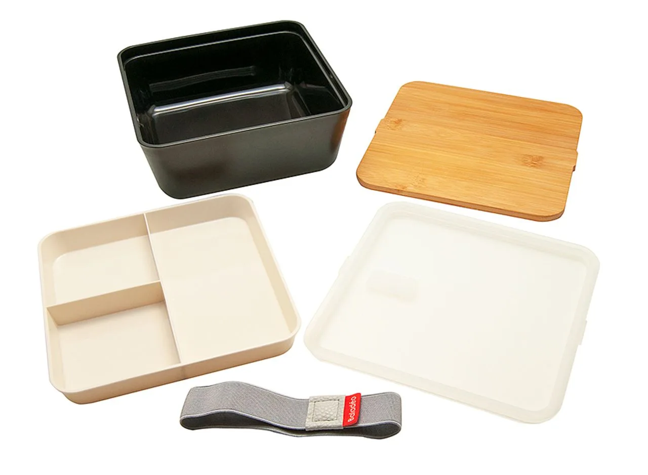 Vue 5 de Bento 'Saitama', avec couvercle en bambou