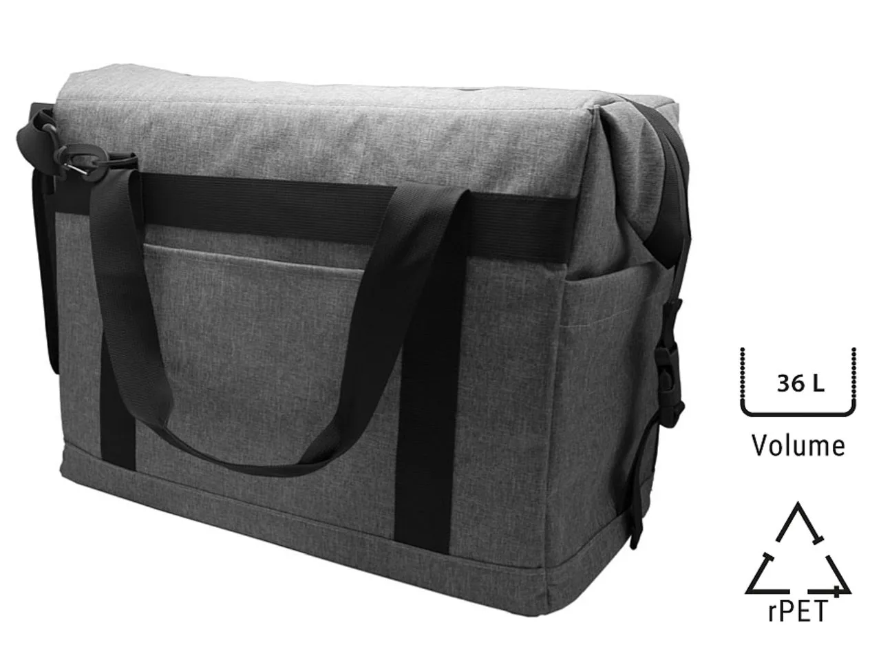 Glacière isotherme XL 'Sakai', gris chiné RPET