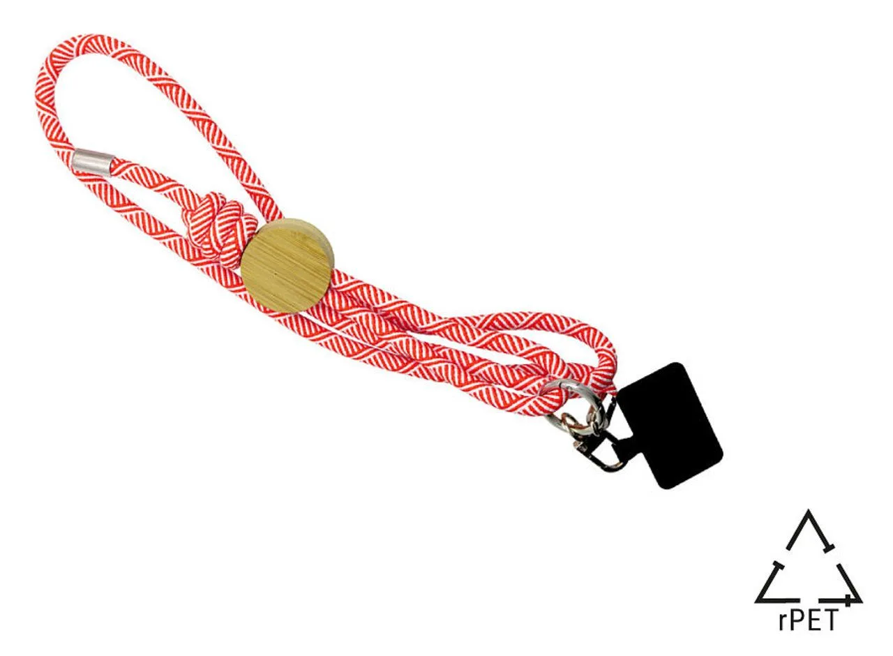 Lanyard pour smartphone 'Madrid', RPET rouge