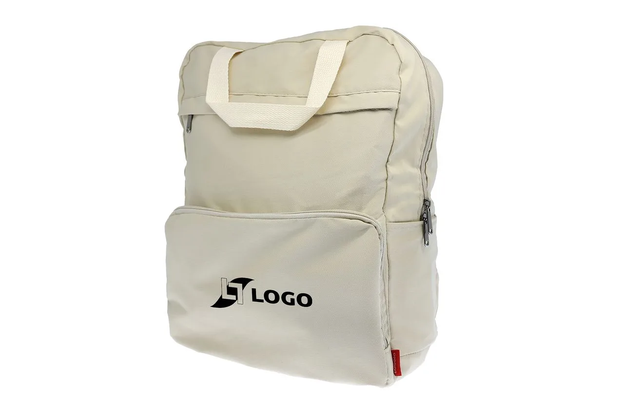 Vue 2 de Sac à dos pliable 'Cordoba', polycoton beige
