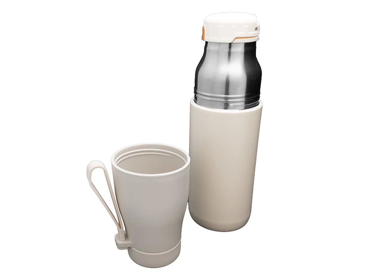 Vue 4 de Bouteille isotherme 'Zeibu', beige, 550 ml