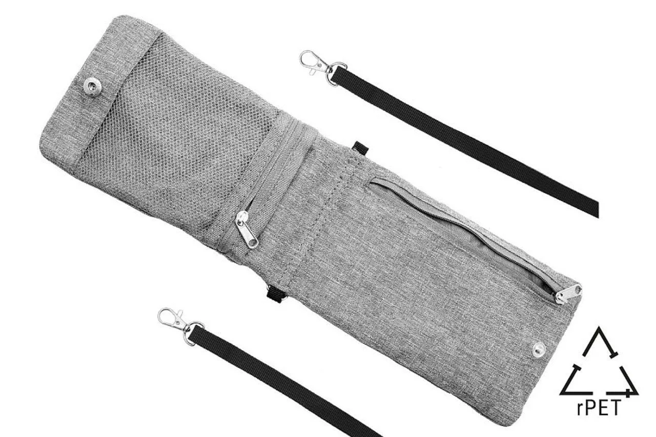 Pochette 'Toledo', gris chiné RPET