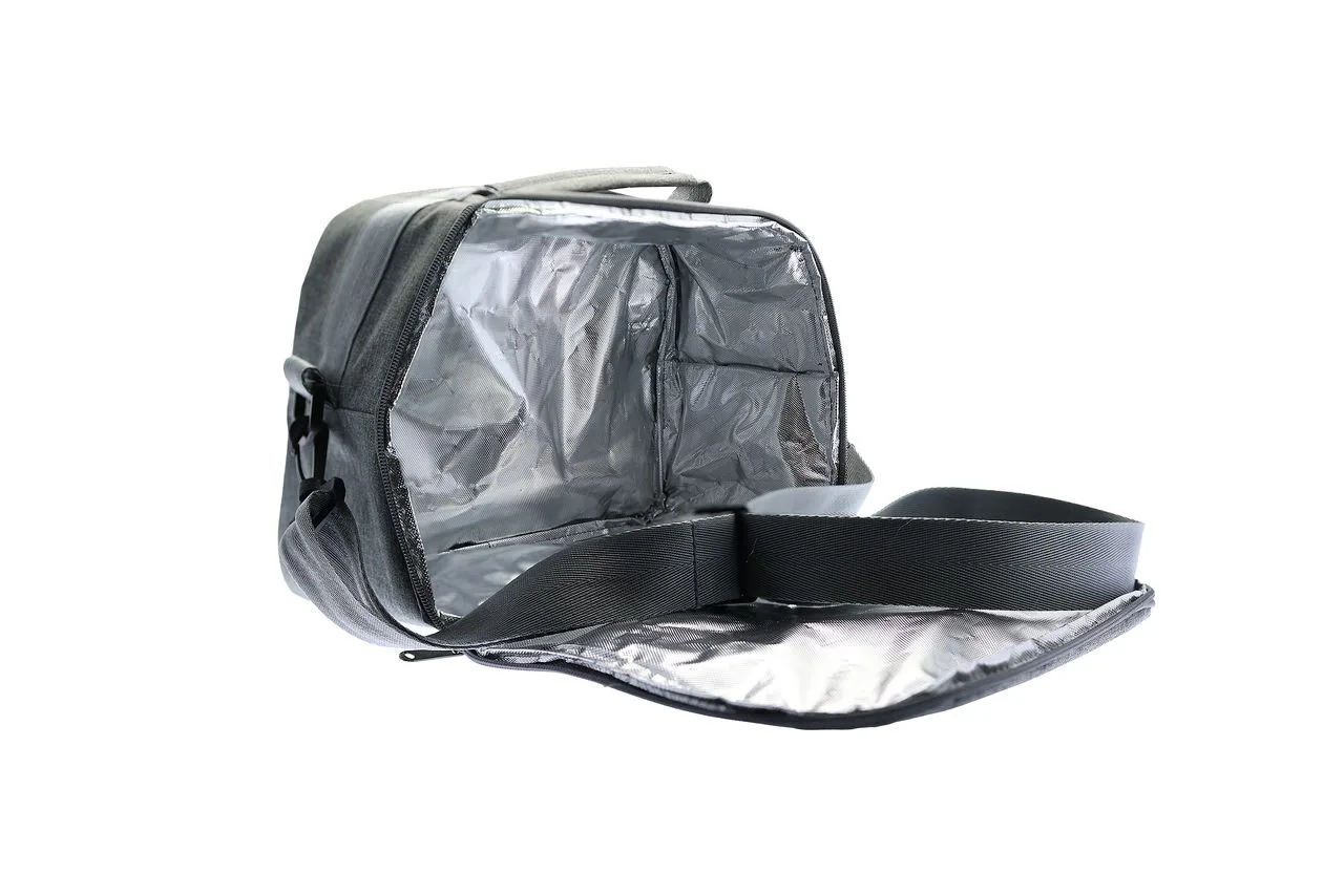 Vue 3 de Sac à bento isotherme 'Matsue', gris chiné RPET
