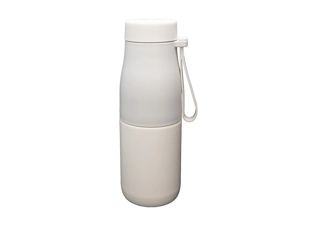 Vue 4 de Bouteille isotherme 'Zeibu', beige, 400 ml