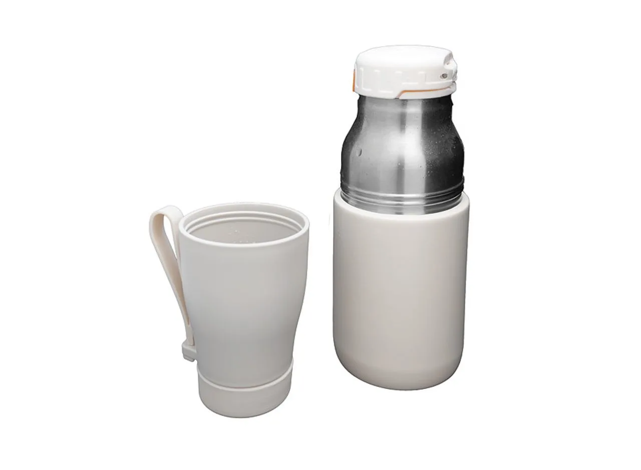Vue 5 de Bouteille isotherme 'Zeibu', beige, 400 ml