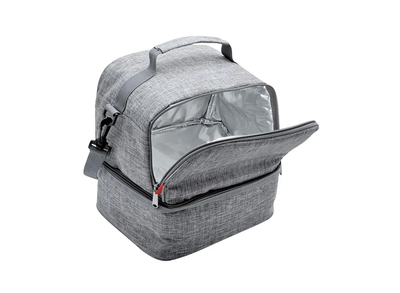 Vue 3 de Sac à bento isotherme 'Uji', gris chiné RPET
