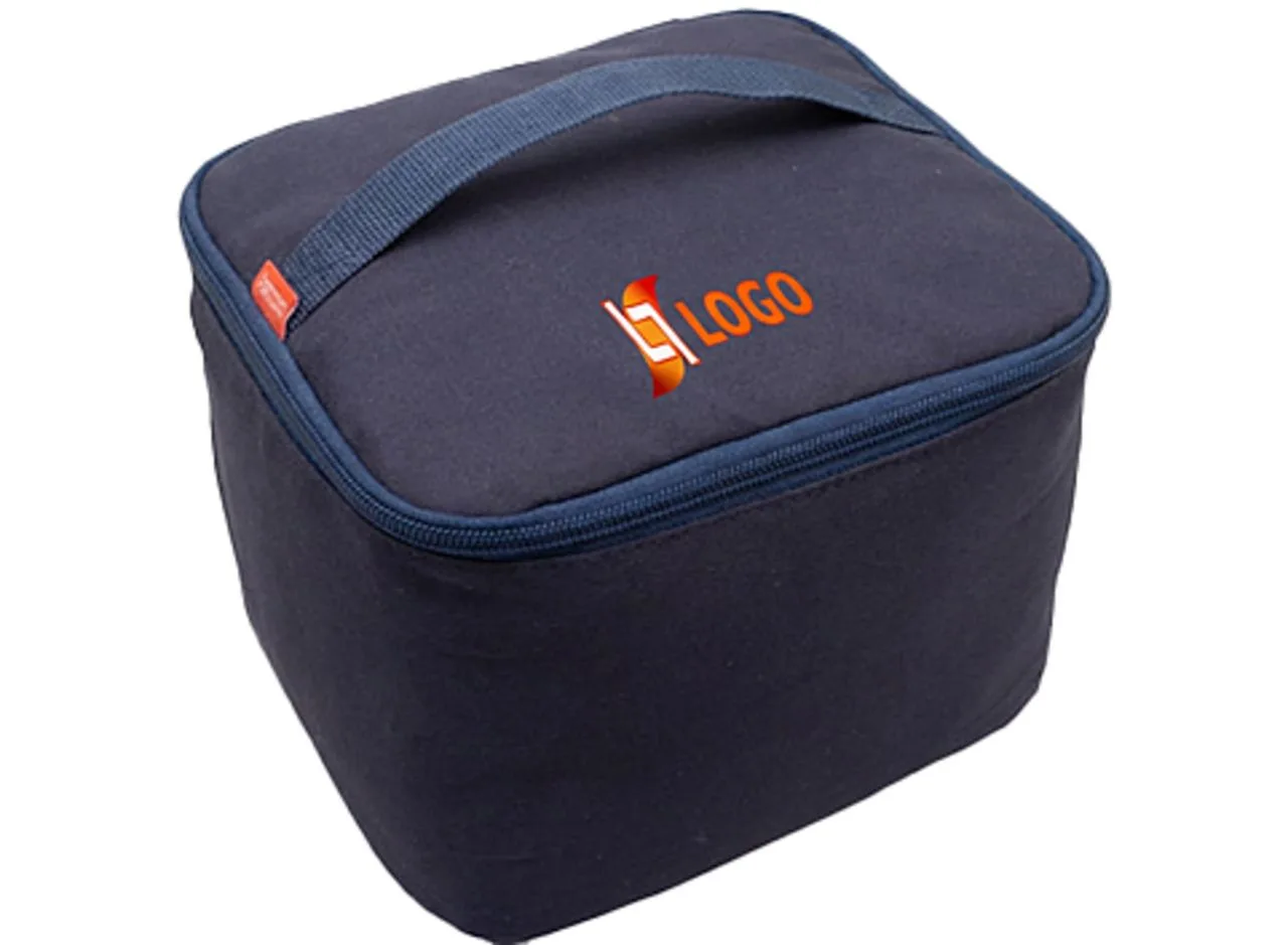 Vue 2 de Sac à bento isotherme 'Sendai', polycoton bleu nuit