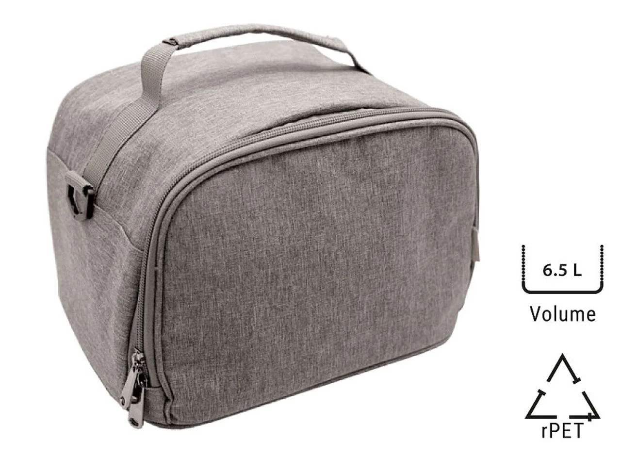 Sac à bento isotherme 'Nara', gris chiné RPET