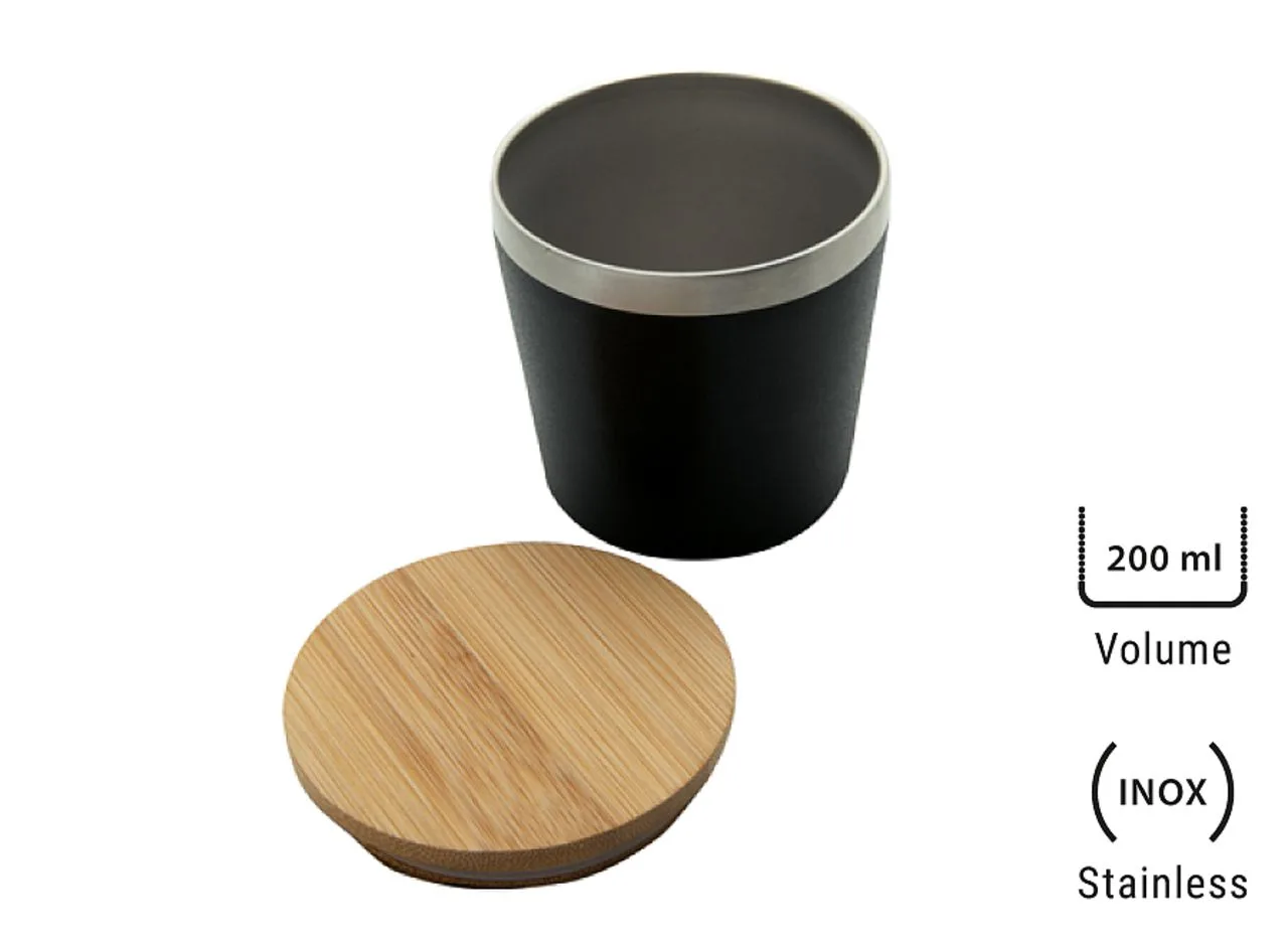 Mug isotherme 'Nagano' avec couvercle en bambou (M)