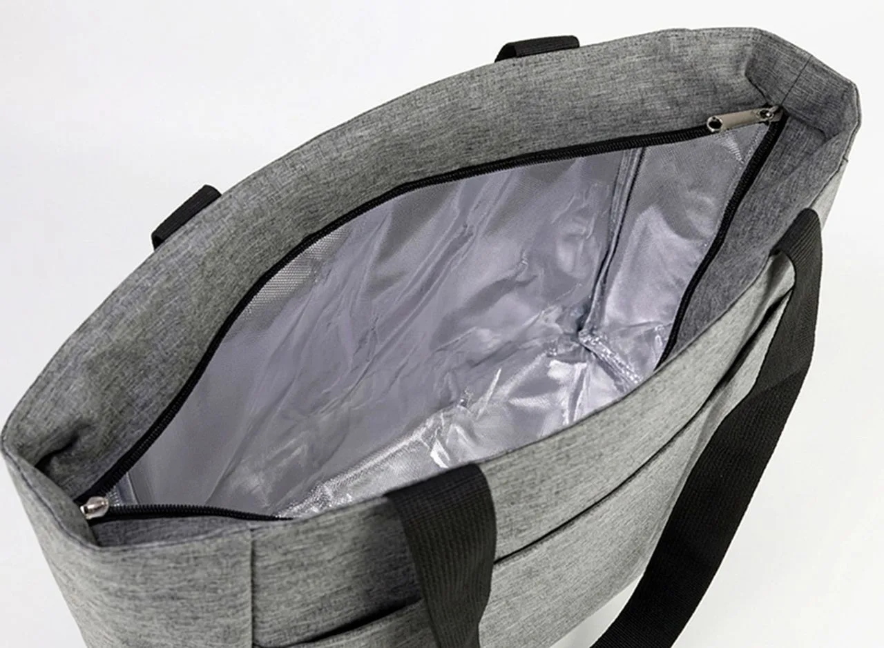 Vue 5 de Sac Cabas isotherme 'Sapang', gris chiné RPET