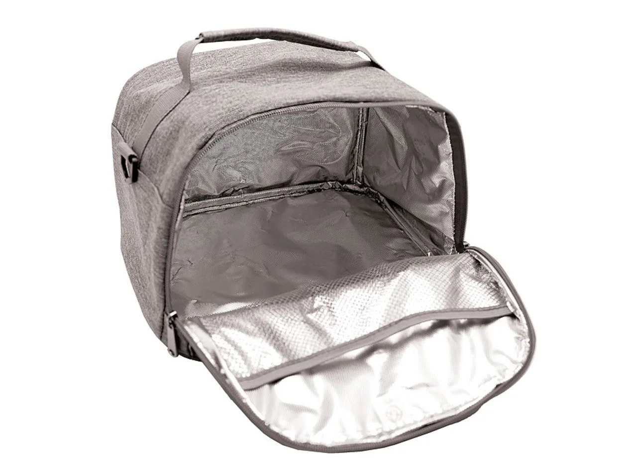 Vue 3 de Sac à bento isotherme 'Nara', gris chiné RPET